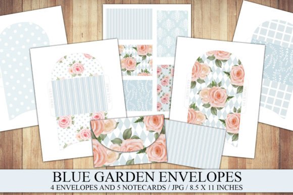 Download Blue Garden Envelopes and Journal Cards - Premium Resources