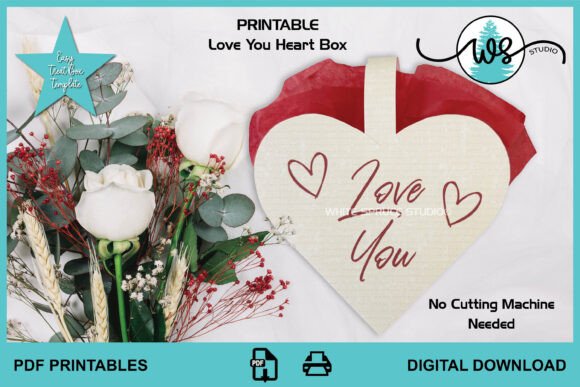 Download Valentine Heart Box Printable Template - Premium Resources