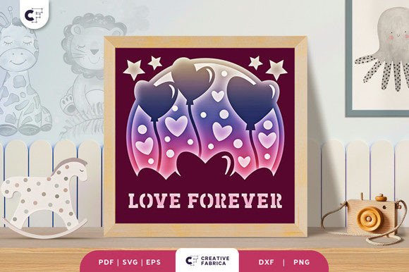 Download Love Forever Shape 3D Shadow Box SVG - Premium Resources