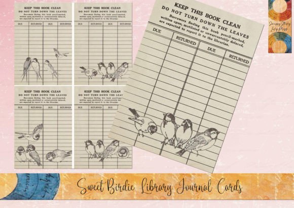 Download Sweet Birdie Library Journal Cards - Journal cards Collection