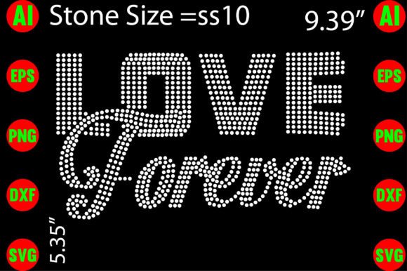 Download Love Forever Rhinestone Templates - Premium Resources