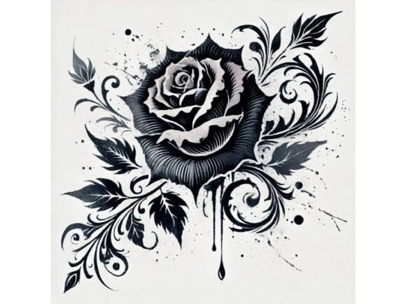 Download Rose Silhouette, Gothic Aesthetic Art - Aesthetic Collection