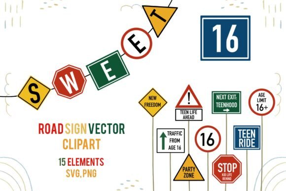 Download Road Sign Party 16 ClipArt Bundle PNG - Premium Bundle