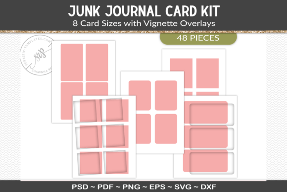 Download Junk Journal Cards Template Kit - Journal cards Collection